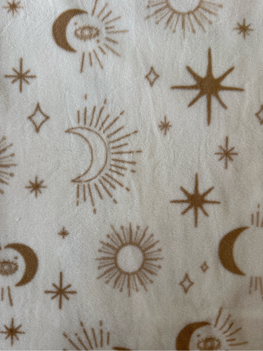 Celestial Moon & Star Cream Anti-Pill Fleece (2 yards)